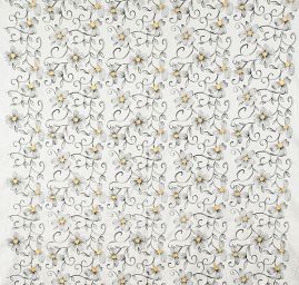 Taft hladký jemný výšivka květů