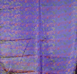 Látka brokát orientální motiv fialová