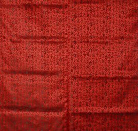 Látka brokát orientální motiv červená