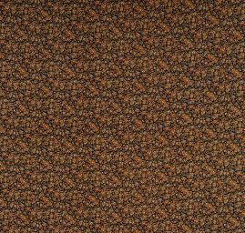 Jemná pružná látka květinový motiv hnědá/tm.modrá