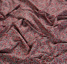 Jemná pružná látak drobné kytičky růžová