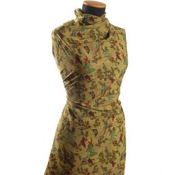 Bavlněná látka vzor batika/motýlci zelená