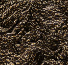 Úplet s motivem řetězů černá/hnědá/písková II.jakost