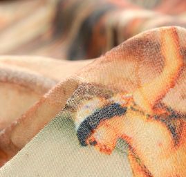 Žákárová látka digitální tisk nevšední motiv