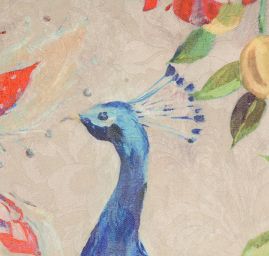 Žakárová látka digitální tisk páv