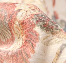 Žakárová látka digitální tisk papoušek