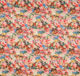 Žakárová látka digitální tisk růže