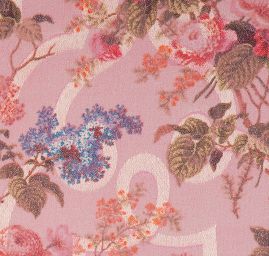 Žakárová látka digitální tisk květy