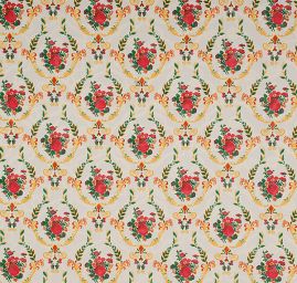 Žakárová látka digitílní tisk motiv květů 