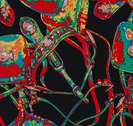 Šatka čierna / červená