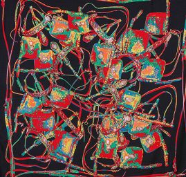 Šatka čierna / červená