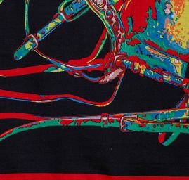 Šatka čierna / červená