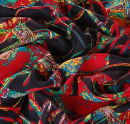 Šatka čierna / červená