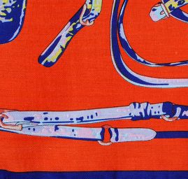 Šatka oranžová / modrá