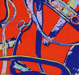 Šatka oranžová / modrá