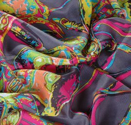 Šatka sivá / ružová