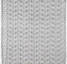 Krajka tylová drobná výšivka černá