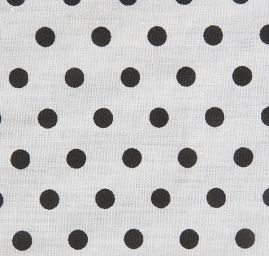 Bavlněné plátno černý puntík bílý podklad