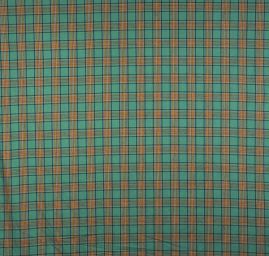 Len pružný košilový vzor tartan zlený