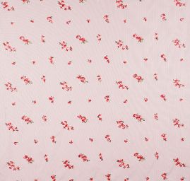 Bavlněná košilovka červený proužek výšivka květy