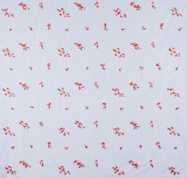 Bavlněná košilovka modrý proužek výšivka květy