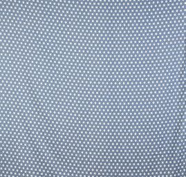 Riflovina pružná tisk květy a puntíky modrá