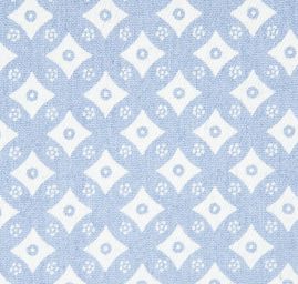 Riflovina pružná tisk čtverce světle modrá II.jakost