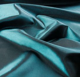 Taft hladký šanžán smaragdově zelený