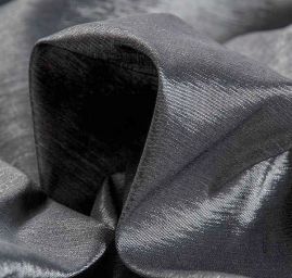 Taft kreš jemný šedostříbrný