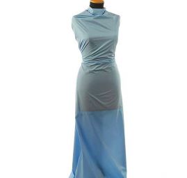 Taft hladký světle modrý