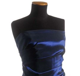 Taft hladký šanžán tmavě modrý