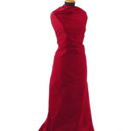 Taft hladký jasně červený