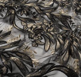 Krajka květy černozlaté