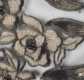 Krajka květy černozlaté