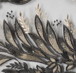 Krajka květy černozlaté