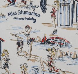 Bavlněná košilová látka motiv život na pláži