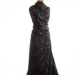 Vlna směs kostýmová látka s výšivkou