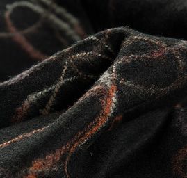 Vlna směs kostýmová látka s výšivkou