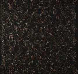 Vlna směs kostýmová látka s výšivkou