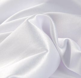 Pružný satén hladký bílý II.jakost