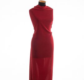 Teplejší silnější úplet buklé červená