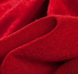 Teplejší silnější úplet buklé červená