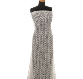 Efektní hrubá krajka jemný květinový motiv bílá