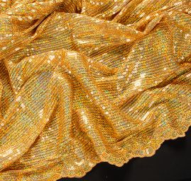 Flitrová třpytivá látka zlatá/duhová