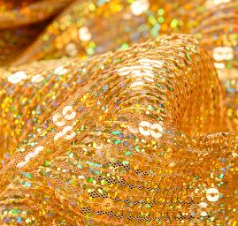 Flitrová třpytivá látka zlatá/duhová
