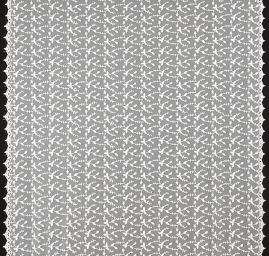 Krajka plastická výšivka na tylu bílá