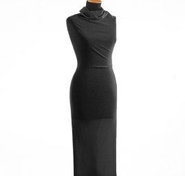 Teplejší silnější úplet buklé černý