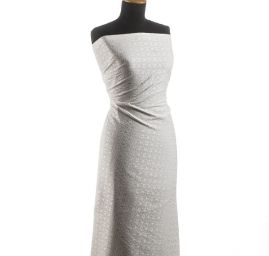 Brokát pružný květinový vzor slonová kost