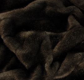 Imitace kožešiny norek hnědošedý/pruhy