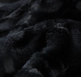 Imitace kožešiny plastická struktura tmavě modrá